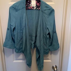 ANTHROPOLOGIE TEAL CARDIGAN/BLAZER